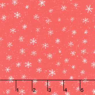 Baby It's Gnomes Out - Snow All Over Red Yardage
