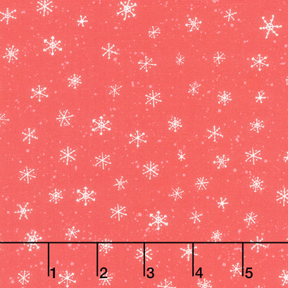 Baby It's Gnomes Out - Snow All Over Red Yardage