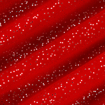 Sparkle Cuddle® Glitter - Scarlet Silver Metallic Minky Yardage Alternative View #1