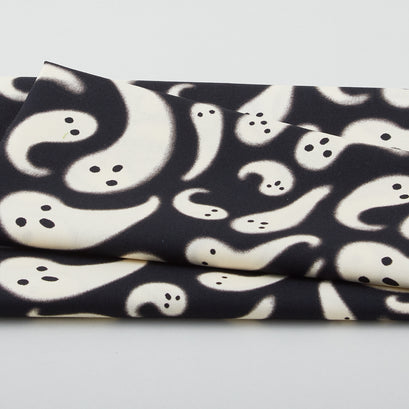 Storybook Halloween - Who Ghost There Black One Yard Cut