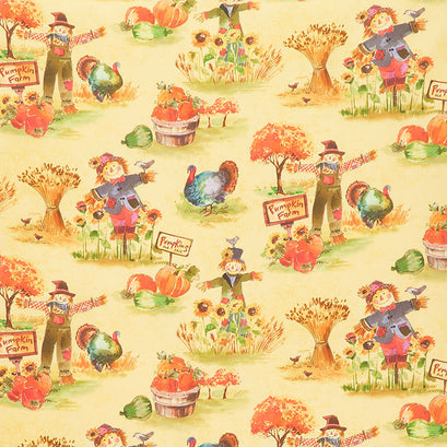 Pumpkin Farm - Scarecrows Gold Yardage