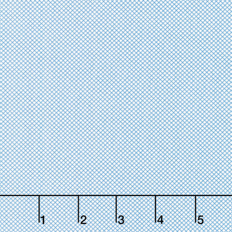 Franny’s Flowers - Bias Grid Blue Yardage
