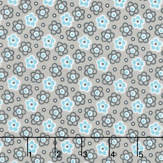 Bonny - Shadow Posy Grey Yardage