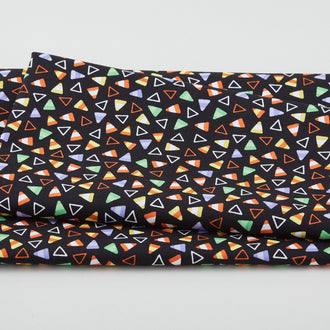 Little Monsters - Tossed Candy Corn Black One Yard Cut