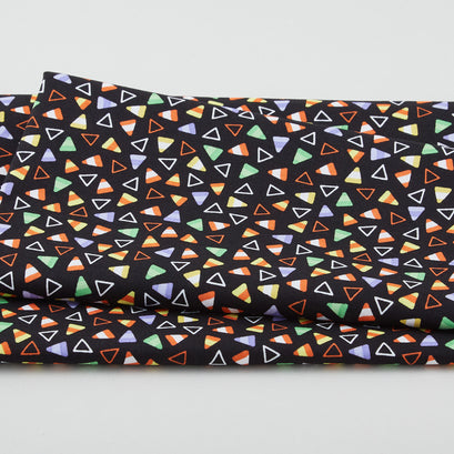 Little Monsters - Tossed Candy Corn Black One Yard Cut