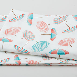 Beachy Keen - Tossed Beach Umbrellas Ivory 2 Yard Cut
