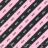 Eloise - Rawther Good Bias Stripe Black and Pink Yardage Primary Image