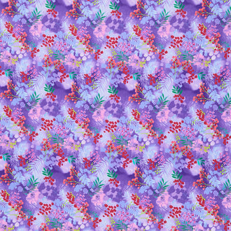 Anisa - Abstract Floral Purple Yardage
