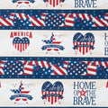 Hearts' Anthem - Patriotic Repeating Stripe Multi Yardage Primary Image