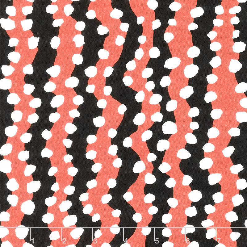 Kaffe Collective - August 2022 - Bubble Stripe Black Yardage Primary Image