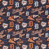 MLB - Detroit Tigers Navy Orange Yardage Primary Image