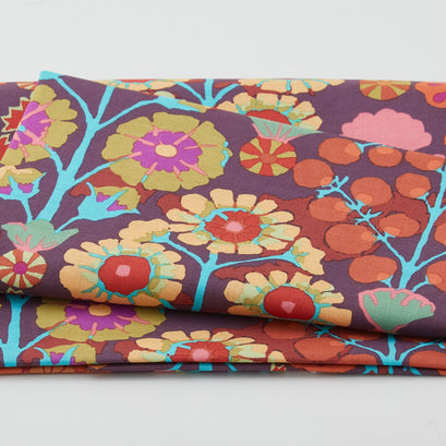 Kaffe - 85 and Fabulous Sprays Brown 2 Yard Cut