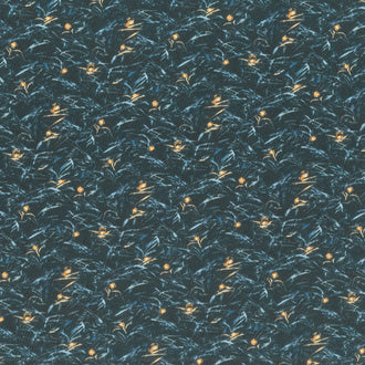 Moonlight Kisses - Fireflies Ebony Yardage