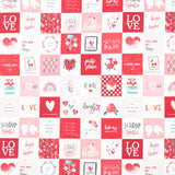 My Valentine - Valentine Squares Red Yardage Primary Image