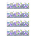 Garden of Dreams II - Floral Border Purple Yardage