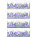 Garden of Dreams II - Floral Border Purple Yardage Alternative View #1