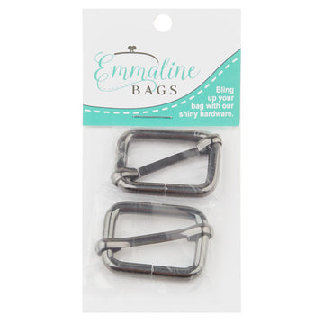 Emmaline 1" Wire Formed Strap Sliders - Set of Two Gunmetal Alternative View #1