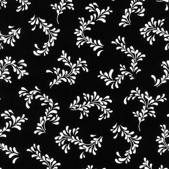 Jardin Noir - Vines Jet Yardage