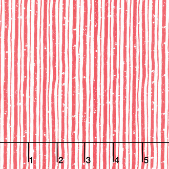 Bundle-Up - Wonky Stripe White Red Yardage