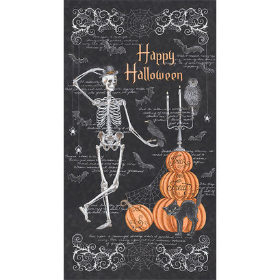 Ghostly Greetings - Skeleton Midnight Black Panel