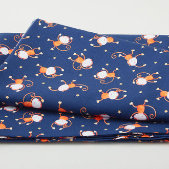 Baby Love - Tossed Monkeys Navy 2 Yard Cut