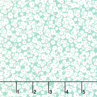 Spring Gardens - Blossoms Green Yardage