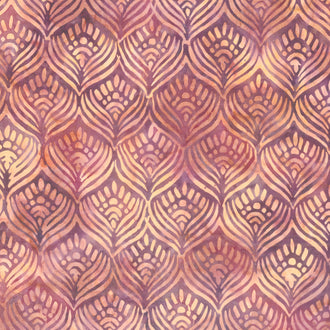 Morris Tiles Batiks - Feather Red Mahogany Yardage