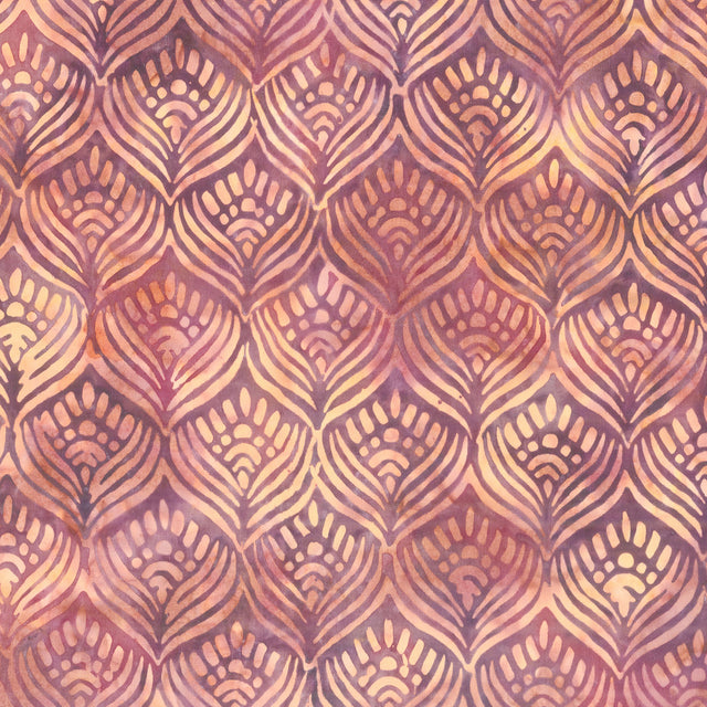 Morris Tiles Batiks - Feather Red Mahogany Yardage Primary Image