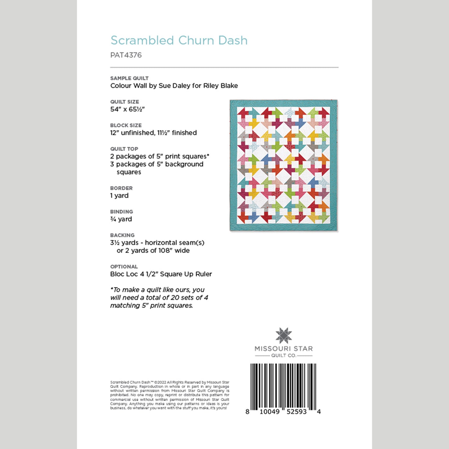 Digital Download - Scrambled Churn Dash Quilt Pattern by Missouri Star Alternative View #1