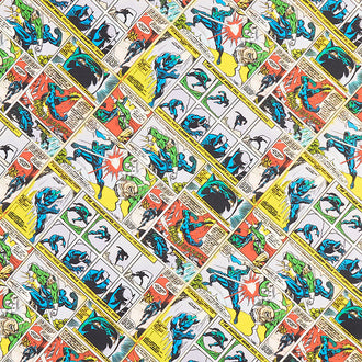 Marvel - Black Panther Comic Frames Tan Yardage