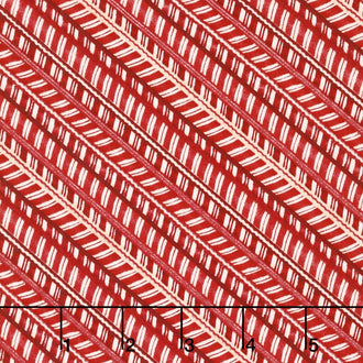 Santa's Big Night - Candy Cane Stripe Red Yardage