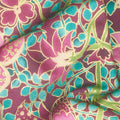 Jeweled Leaves - Floral Plum Yardage Alternative View #1