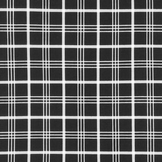 Black Tie - Plaid Black Yardage