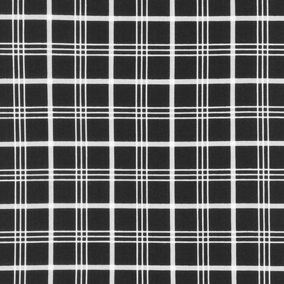 Black Tie - Plaid Black Yardage