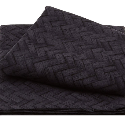 Flowers of the Sun - Basketweave Black 3 Yard Cut