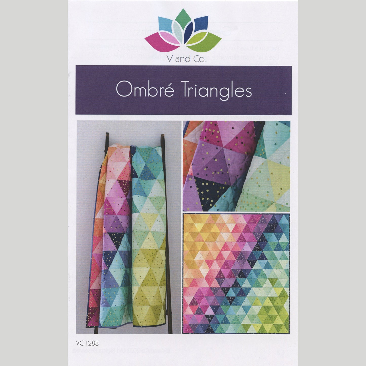 Ombre Triangles Quilt Pattern Primary Image
