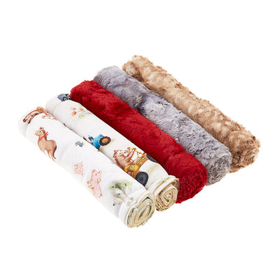 Luxe Cuddle - Five 10" x 60" Strips Farm