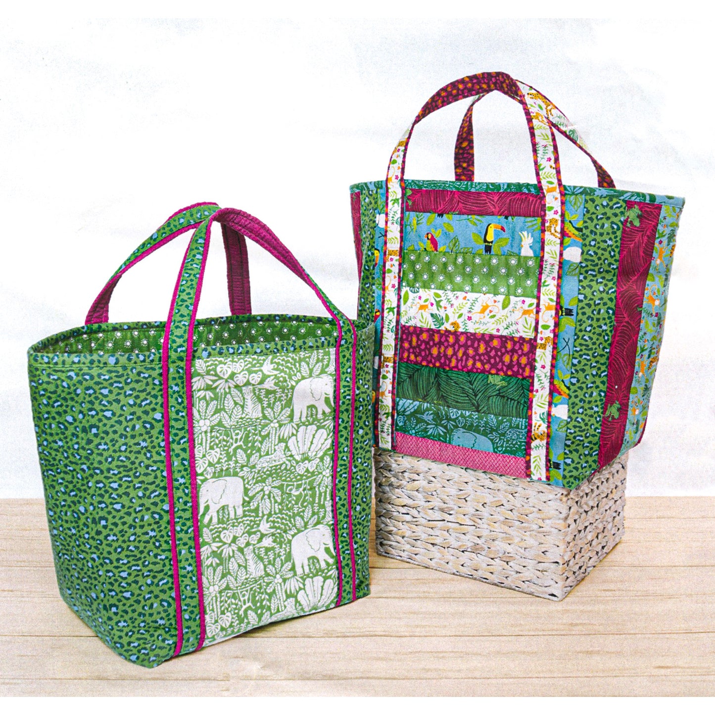 Charlotte Tote Bag Quilt As You Go Preprinted Batting
