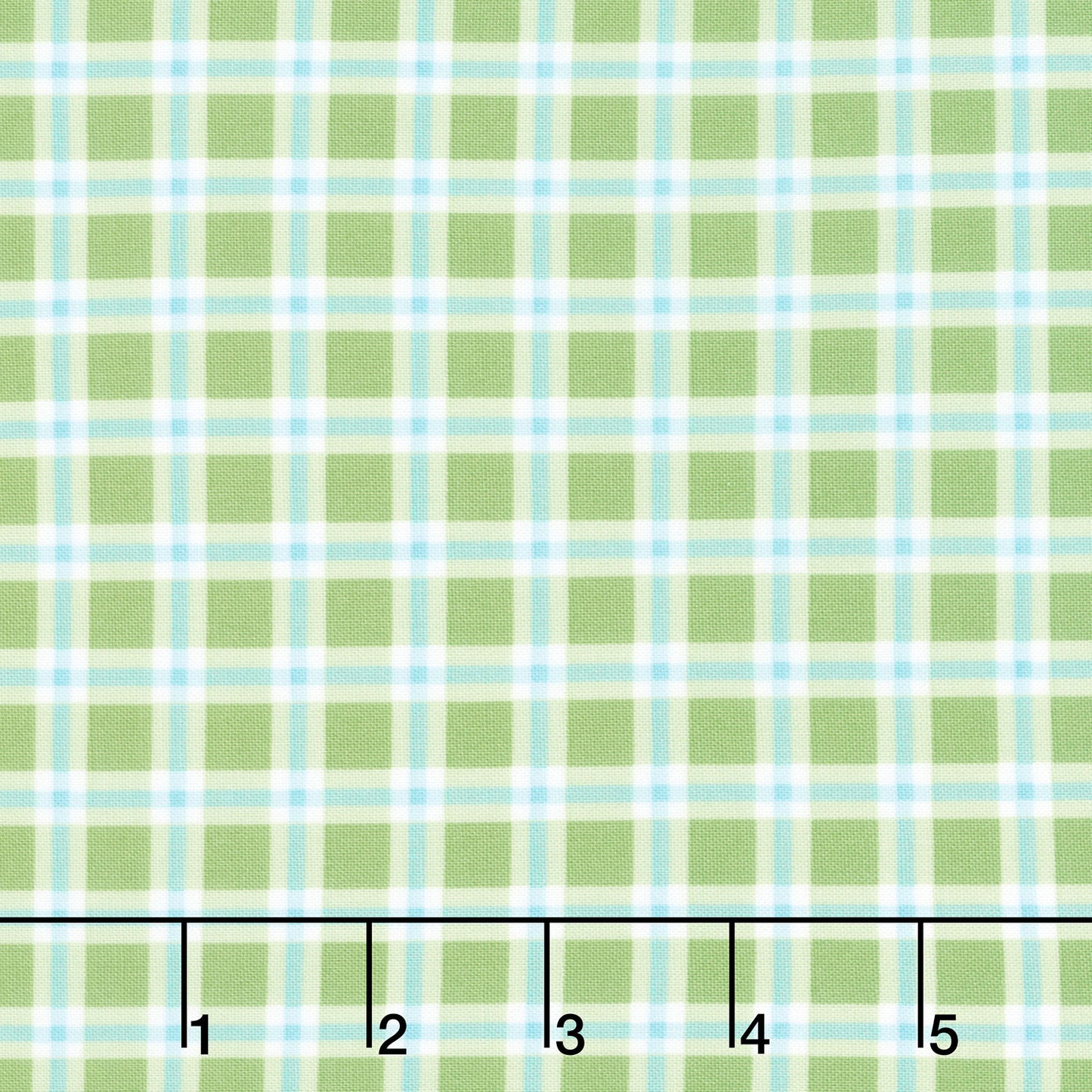 Spring's in Town - Plaid Green Yardage Primary Image