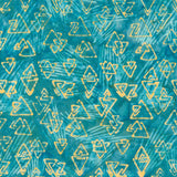 Chromatic Batiks - Triangles Teal Aruba Yardage Primary Image