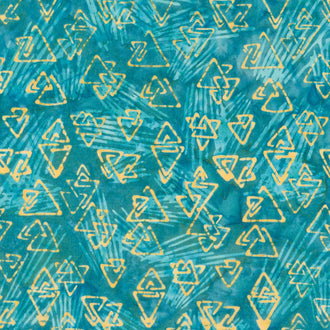 Chromatic Batiks - Triangles Teal Aruba Yardage