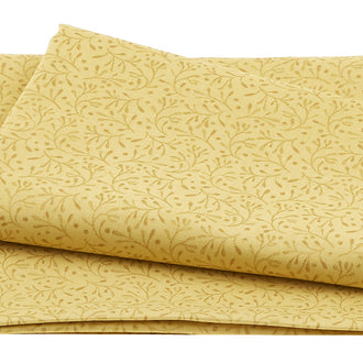 Fall Potpourri Monochromatic Vine Mustard Metallic 2 Yard Cut