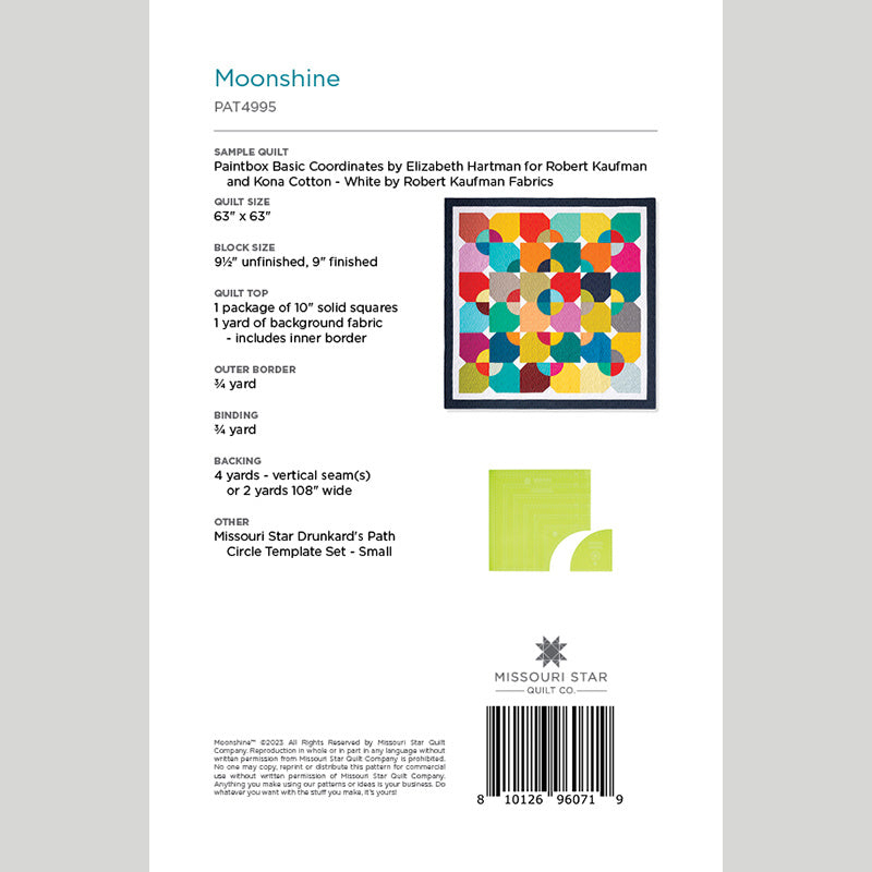 Digital Download - Moonshine Quilt Pattern by Missouri Star Alternative View #1