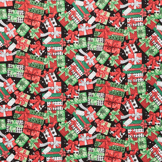 Feeling Frosty - Christmas Gifts Black Yardage