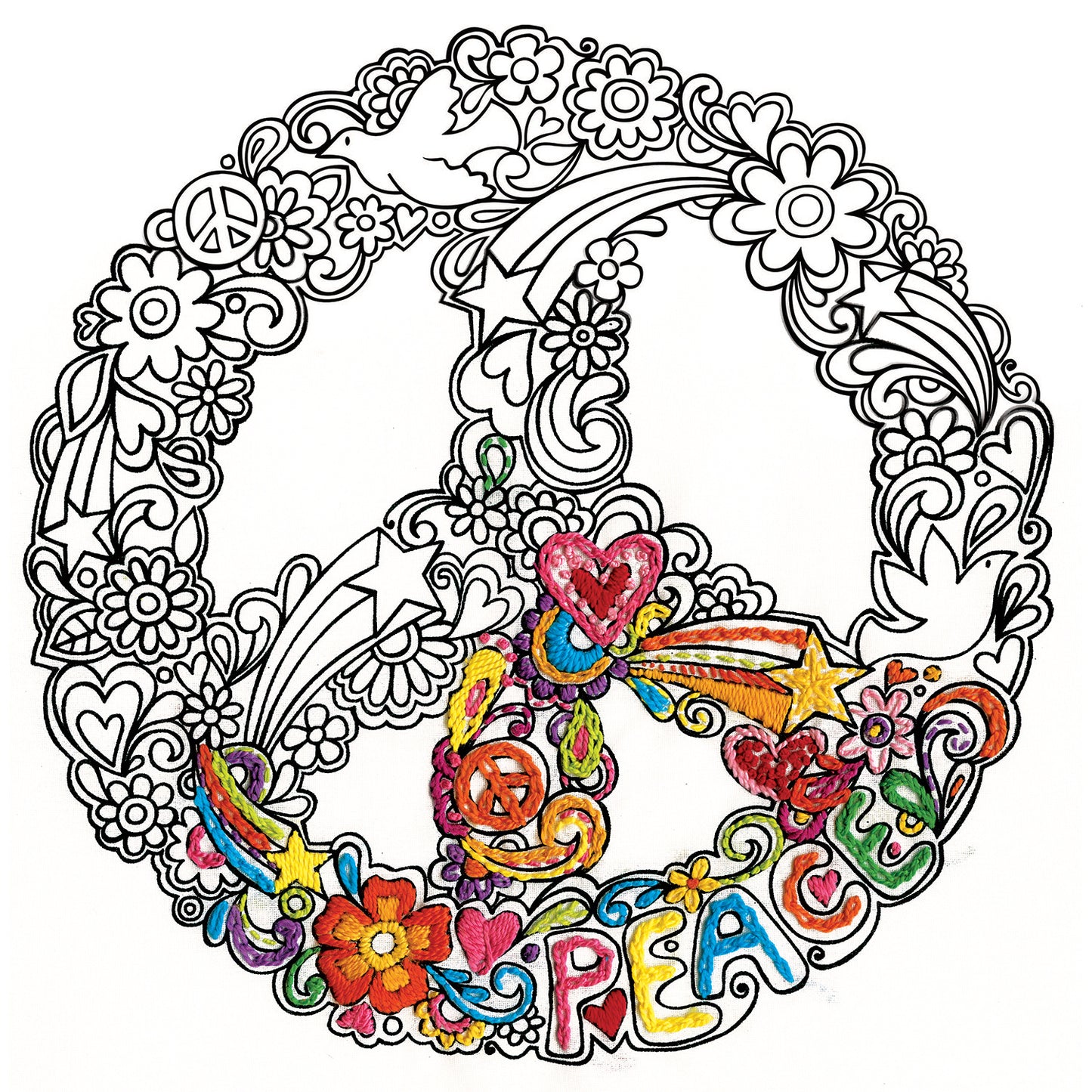 Zenbroidery Peace Embroidery Kit Primary Image