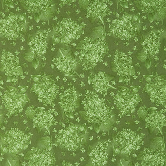 Elizabeth Flannel - Lilacs Olive Yardage