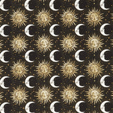 The Sun, The Moon, And The Stars! - Suns and Moons Black Yardage Primary Image