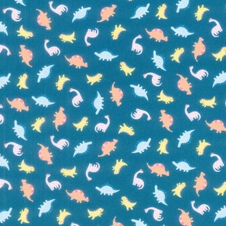 Hear Me Roar - Dinosaur Toss Navy Yardage