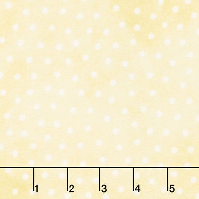 Little Lambies - Polka Dots Light Yellow White Yardage
