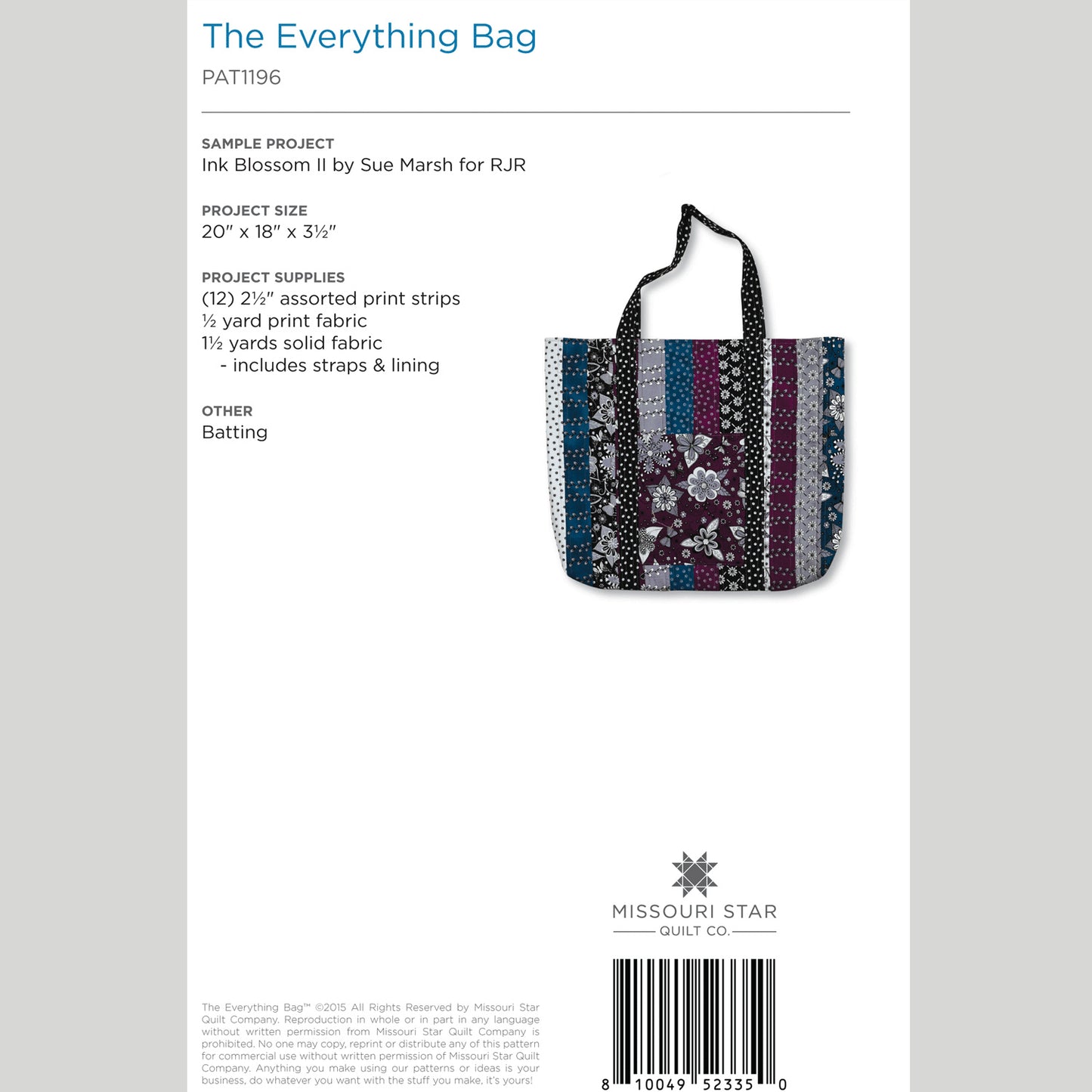 Digital Download - The Everything Bag Pattern by Missouri Star Alternative View #1